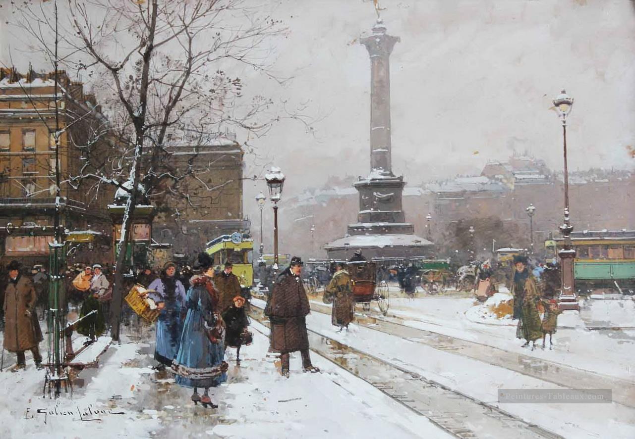 La Place de la Bastille Galien Eugène Peintures à l'huile